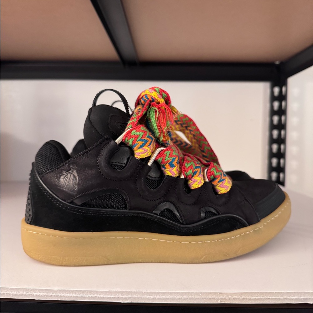 LANVIN CURB SUEDE SNEAKERS